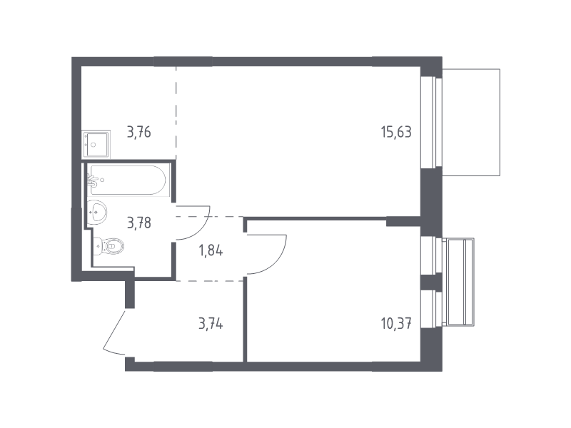 Продажа 1-комн квартиры в новостройке Лайково с., Лесная ул.,  к. 55
