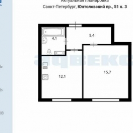Продажа 1-комн квартиры на вторичном рынке Юнтоловский пр-кт,  д. 51,  к. 3
