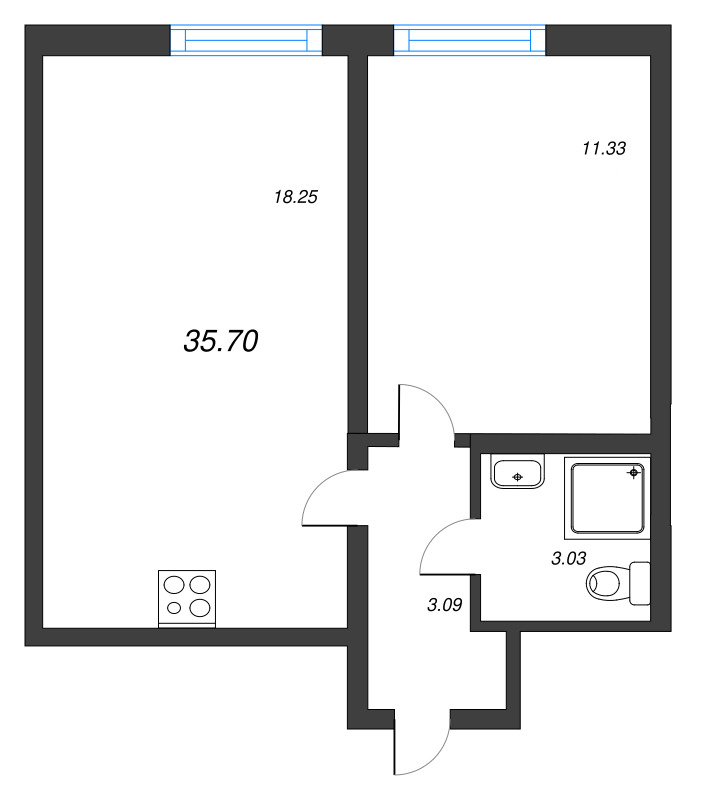 Продажа 1-комн квартиры в новостройке Санкт-Петербург г., Маршала Казакова ул.,  к. 10