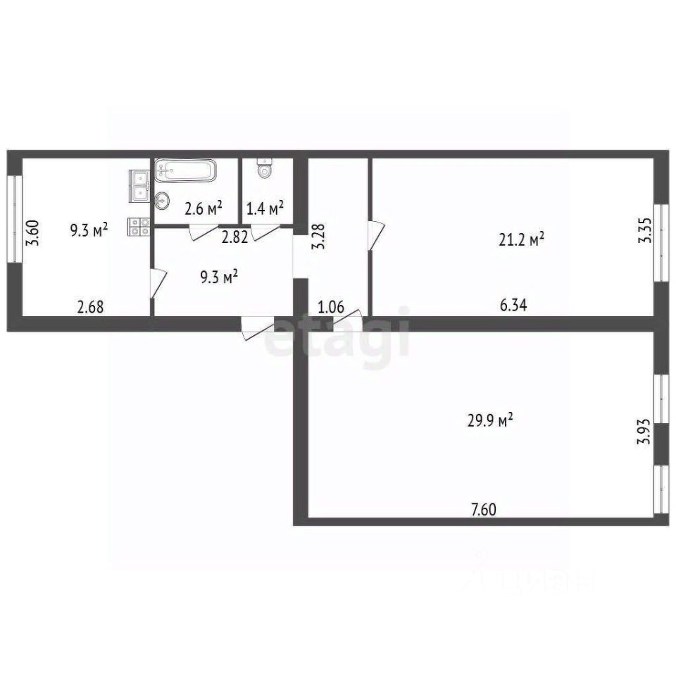 Продажа 2-комн квартиры на вторичном рынке 9-я Васильевского острова линия, 16