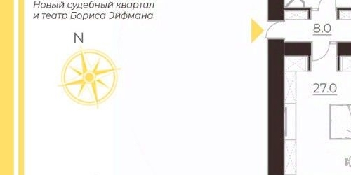 2-комн квартира проспект Добролюбова, 21