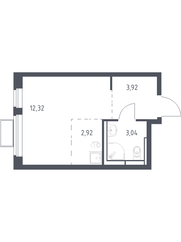 Продажа студии Горки Ленинские пгт, Каширское ш.,  к. 17