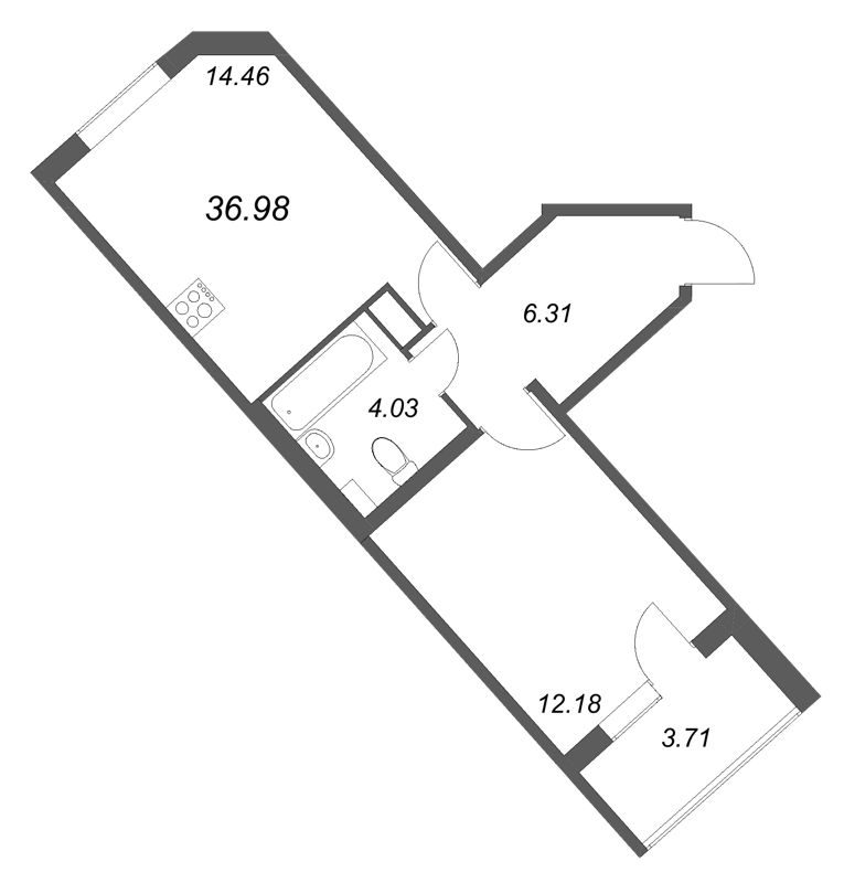 Продажа 1-комн квартиры в новостройке Стрельна п., Будённого пр-кт,  к. 4.3