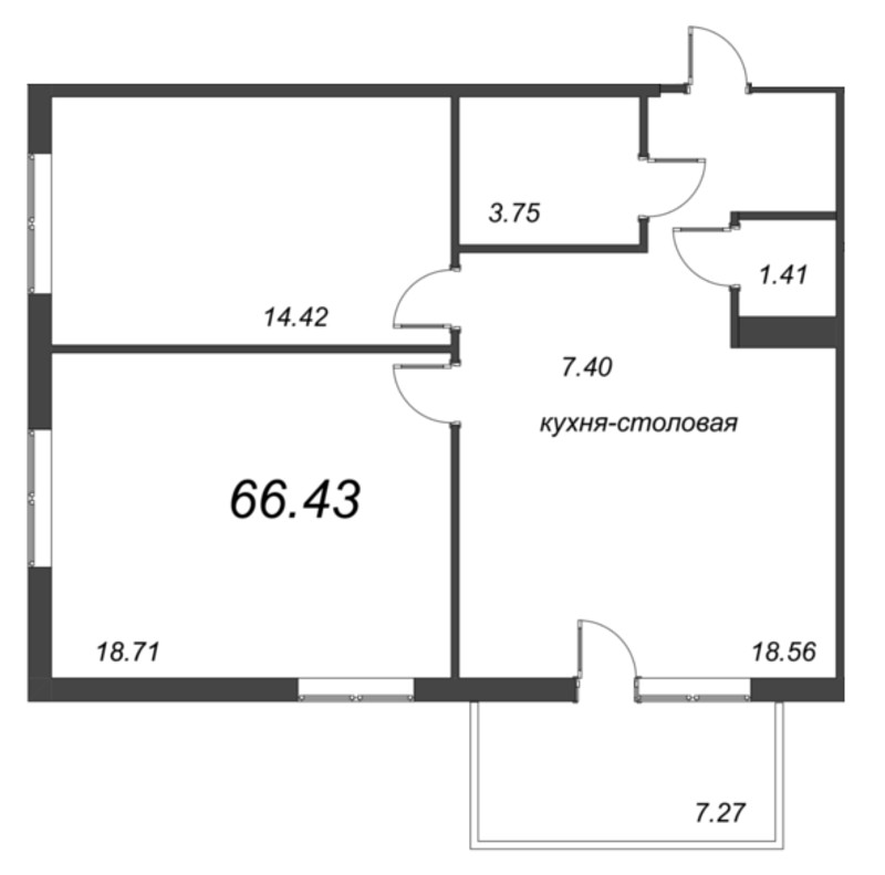 Продажа 2-комн квартиры в новостройке Всеволожск г., Дорога Жизни ш.,  к. 4.6