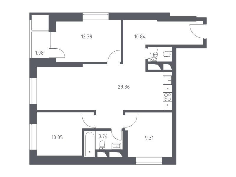 Продажа 3-комн квартиры в новостройке Раздоры д., Мякининское ш.,  к. 5