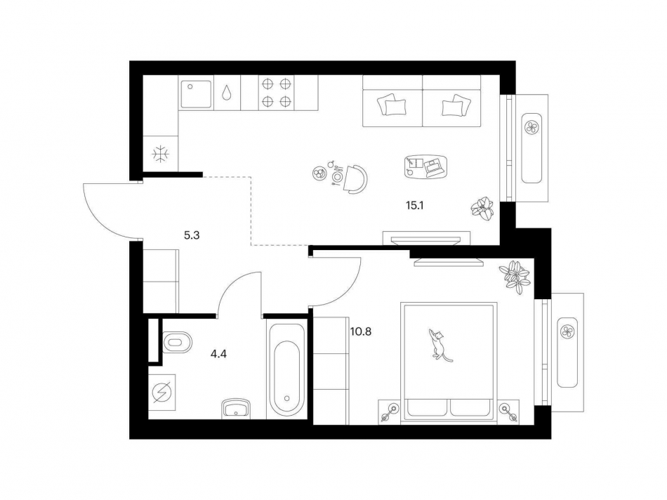 Продажа 1-комн квартиры в новостройке Середневский лес, корп. 2.1.4