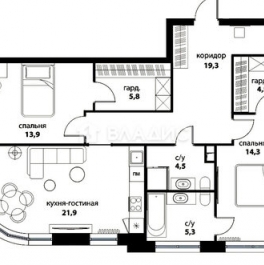 Продажа 2-комн квартиры на вторичном рынке улица Сергея Бондарчука