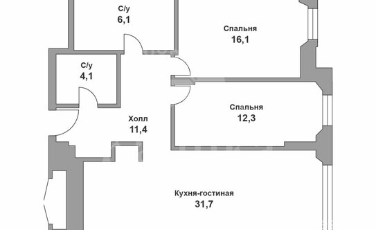 Продажа 3-комн квартиры на вторичном рынке Поклонная улица,  д. 9