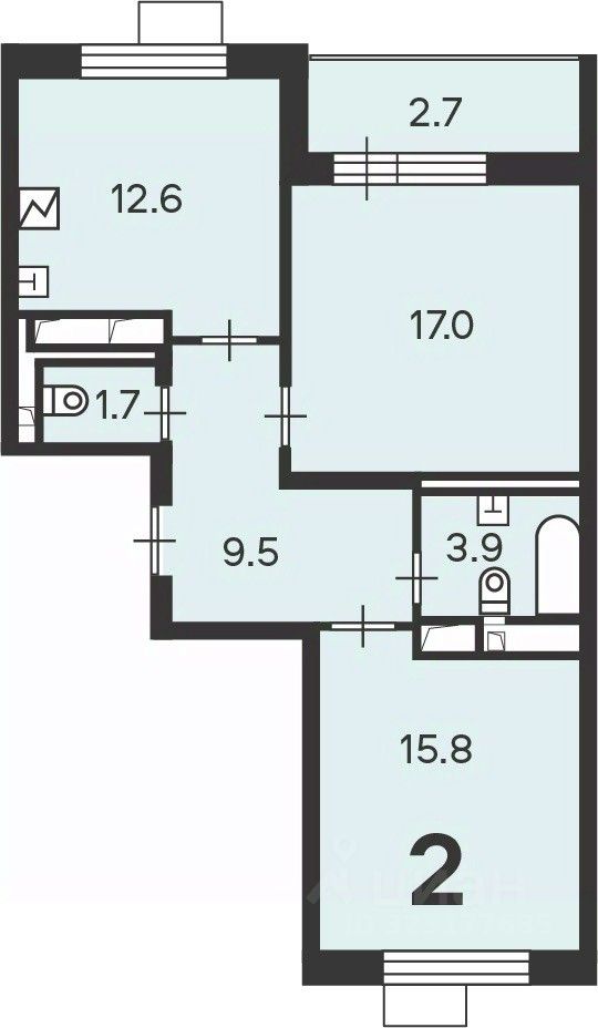 Продажа 2-комн квартиры на вторичном рынке Балаклавский проспект, 17