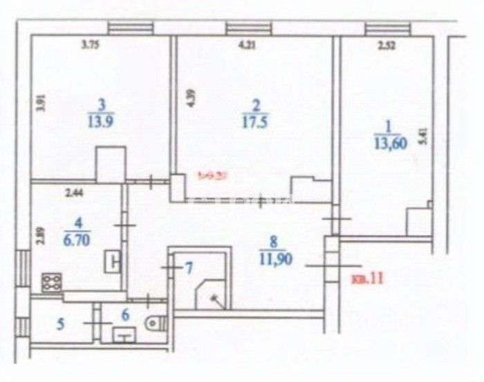 Продажа 3-комн квартиры на вторичном рынке пос. Суходолье, улица Октябрьская, 3