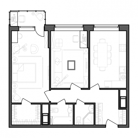Планировка ЖК Гоголь парк, 32.58 м2