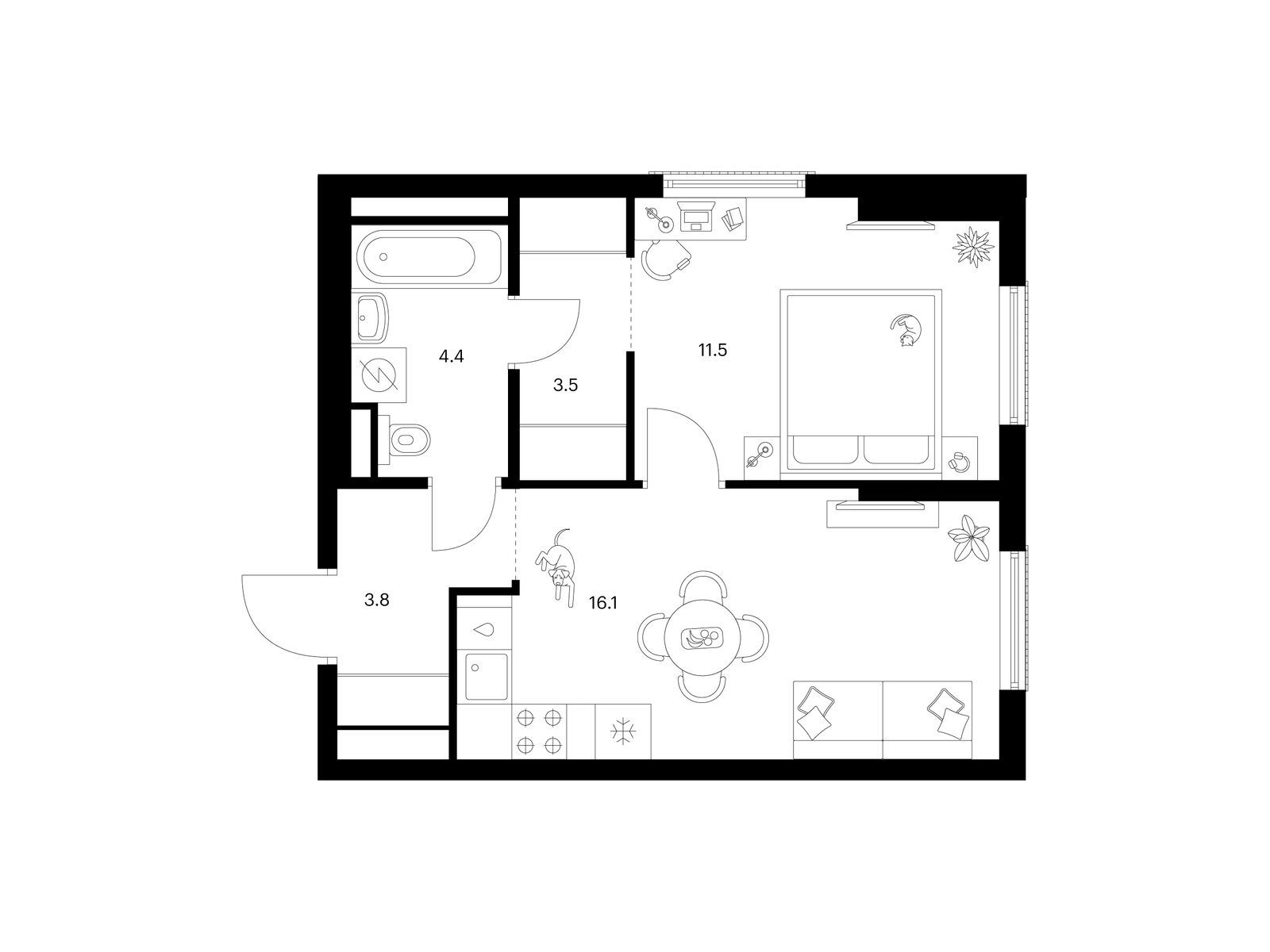 Продажа 1-комн квартиры в новостройке ул. Котляковская, 7с3