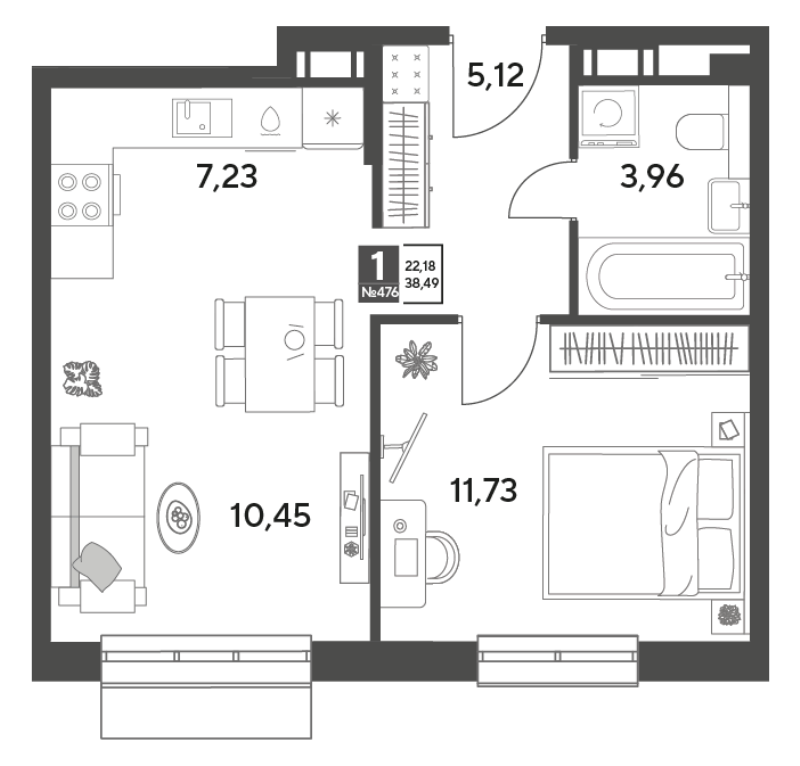 Продажа 1-комн квартиры в новостройке Пушкино г., Зелёная Роща ул.,  к. 12