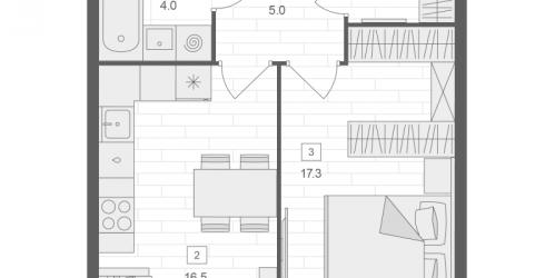 1-комн квартира Москва г., 1-й Красносельский пер.,  к. 1