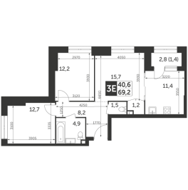 Продажа 2-комн квартиры в новостройке Москва г., Вильгельма Пика ул.,  к. 1