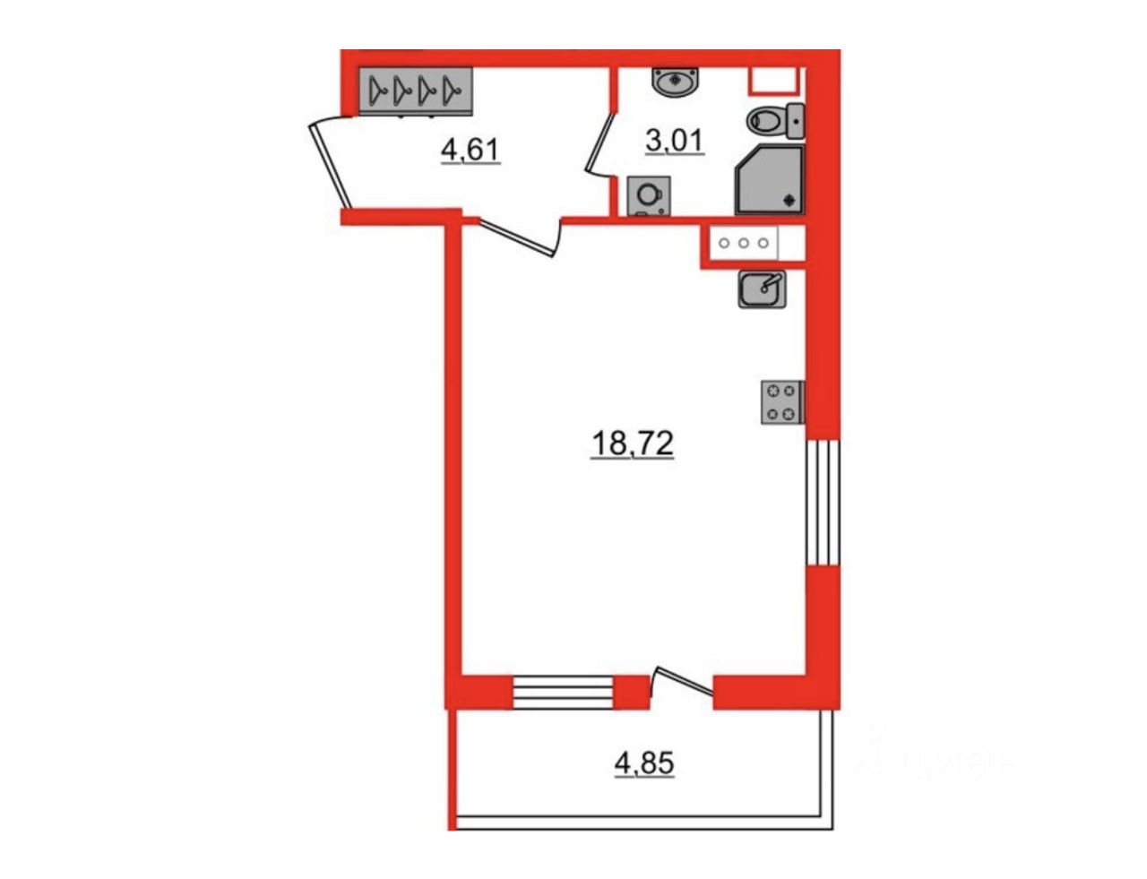 Продажа студии 1-й Предпортовый проезд, 13