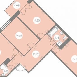 Продажа 3-комн квартиры на вторичном рынке улица Маршала Захарова,  д. 8 с1