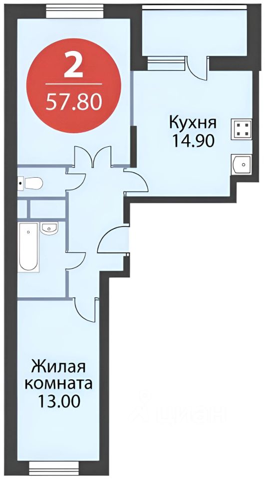 Аренда 2-комн квартиры на вторичном рынке Новые Котельники мкр,  д. 6