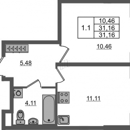 Продажа 1-комн квартиры в новостройке Новосаратовка д., Покровская Дорога ул.,  к. 1
