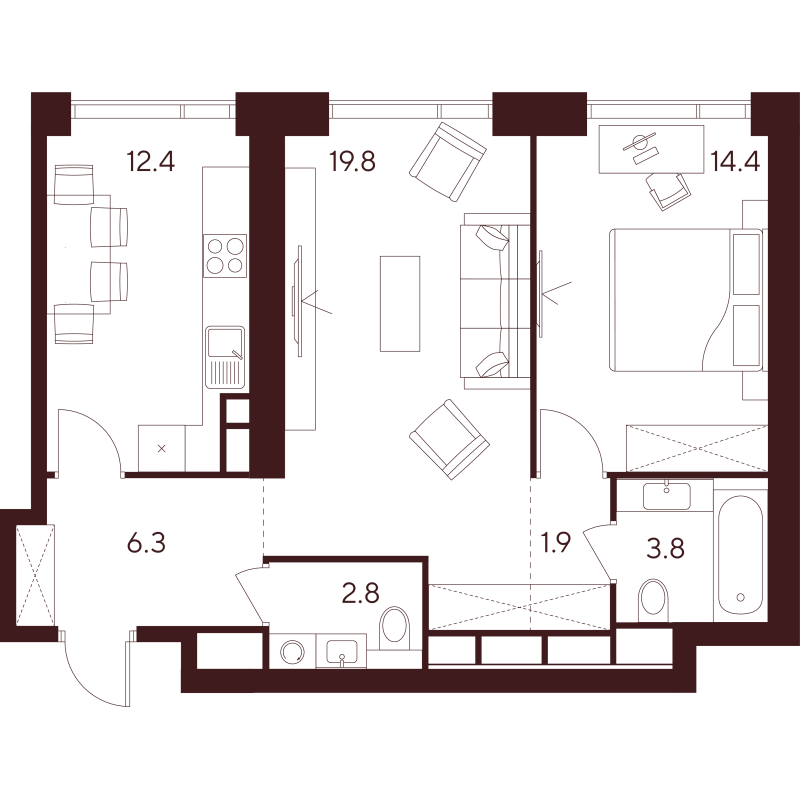 Продажа 2-комн квартиры в новостройке Москва г., Куусинена ул.,  к. D1