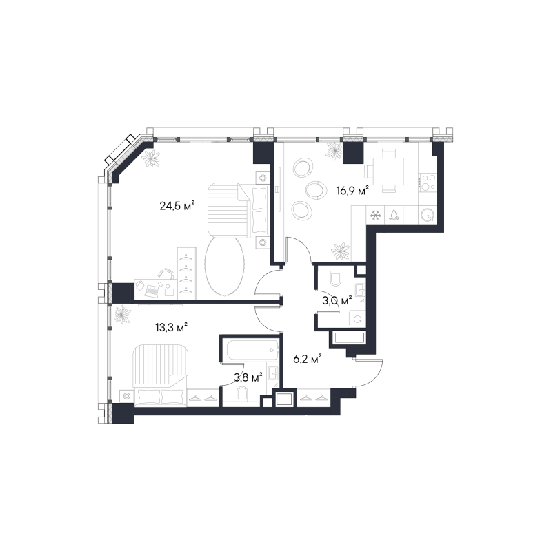 Продажа 2-комн квартиры в новостройке Москва г., Нагатинская ул.,  к. 2.1