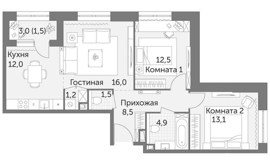 Продажа 3-комн квартиры на вторичном рынке улица Вильгельма Пика,  д. 1