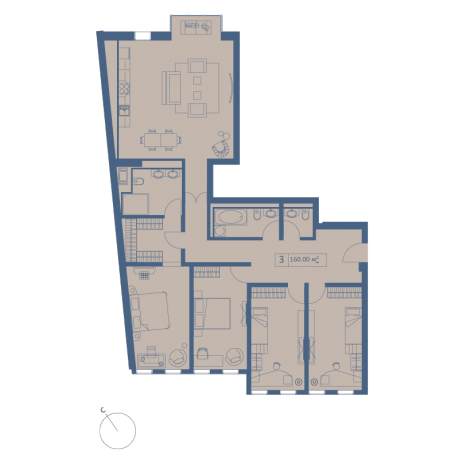 Планировка ЖК Hovard House,  м2