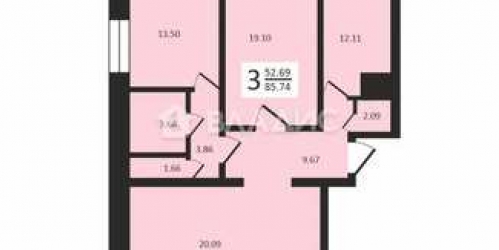 3-комн квартира Всеволожск, ул. Центральная,  д. 4