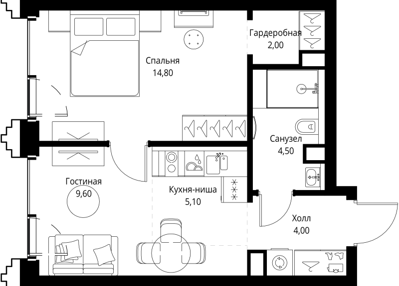 Продажа 1-комн квартиры в новостройке Москва г., Верейская ул.,  к. SET.1.2