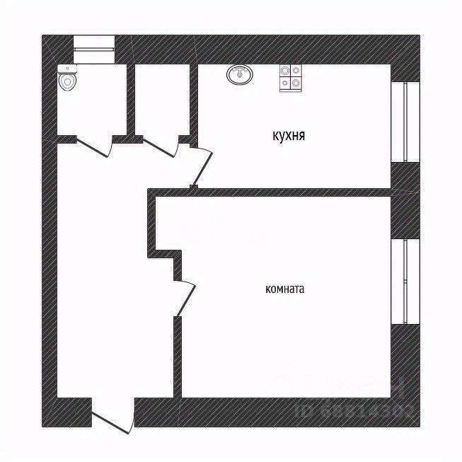 Продажа 1-комн квартиры на вторичном рынке Будогощь пгт, улица Кооперативная, 12