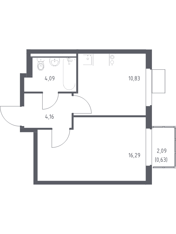 Продажа 1-комн квартиры в новостройке Коробово д., 10 км до МКАД,  к. 8.1