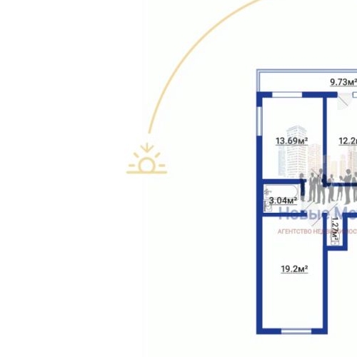3-комн квартира проспект Королева, 59к5