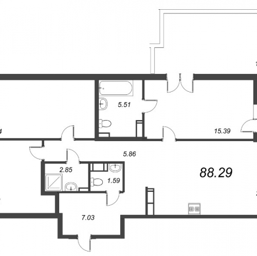3-комн квартира Санкт-Петербург г., Белоостровская ул.,  к. 6