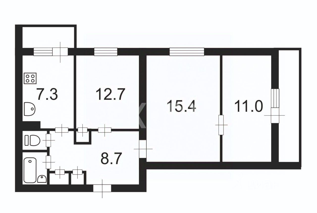 Продажа 3-комн квартиры на вторичном рынке Суздальский проспект, 83