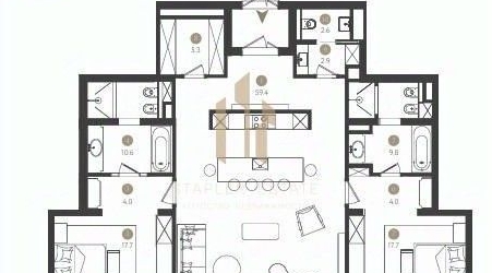 3-комн квартира Малая Бронная улица, 15