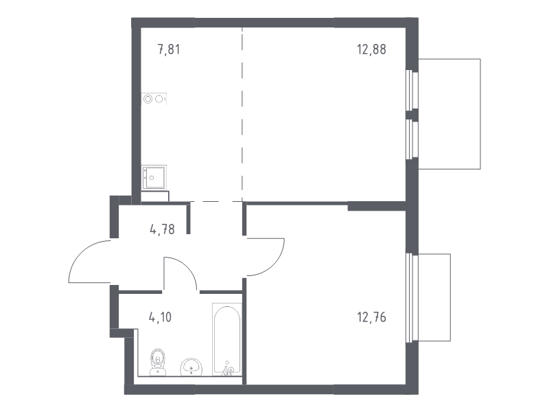 Продажа 1-комн квартиры в новостройке Мисайлово д., Молодежный б-р,  к. 19