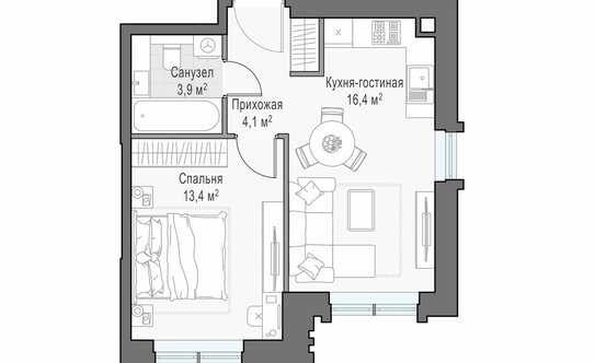 Продажа 1-комн квартиры на вторичном рынке улица Академика Королёва,  д. 21