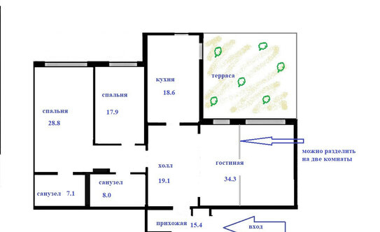 Продажа 3-комн квартиры на вторичном рынке ул Архитектора Власова,  д. 6