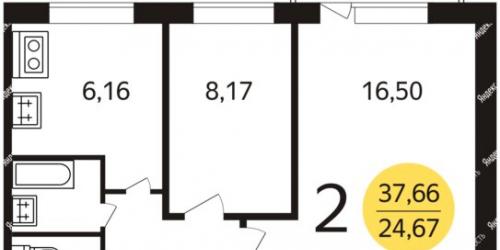 2-комн квартира Семеновская Б. ул,  д. 21