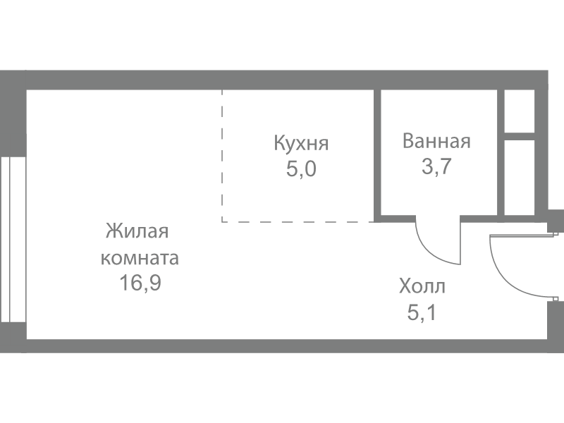 Продажа студии Москва г., Сколковское ш.,  к. 4
