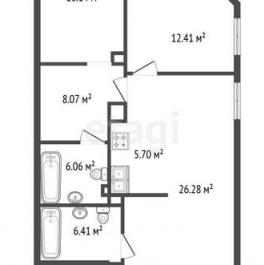 Продажа 2-комн квартиры на вторичном рынке 12-я линия,  д. 43
