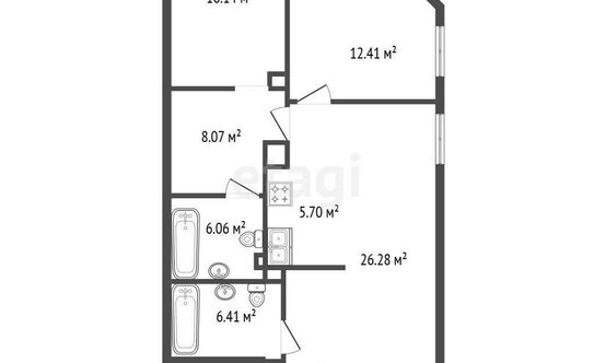 Продажа 2-комн квартиры на вторичном рынке 12-я линия,  д. 43