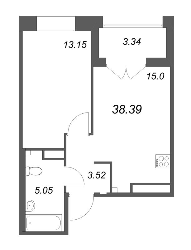 Продажа 1-комн квартиры в новостройке Зеленогорск г., Кривоносовская ул.,  к. Б2