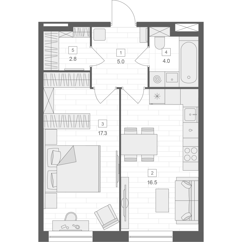 Продажа 1-комн квартиры в новостройке Москва г., 1-й Красносельский пер.,  к. 1