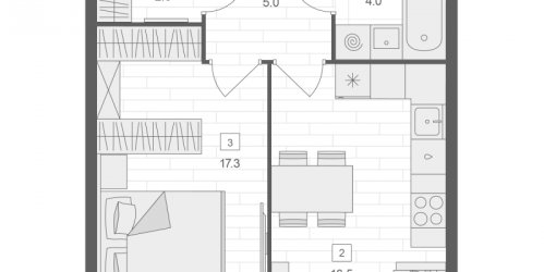 1-комн квартира Москва г., 1-й Красносельский пер.,  к. 1