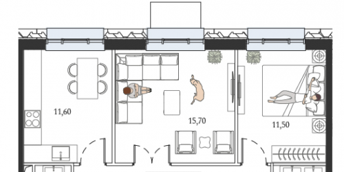 2-комн квартира Москва г., Андропова пр-кт,  к. 3