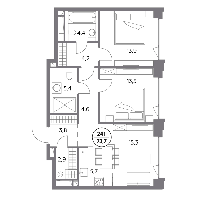 Продажа 1-комн квартиры в новостройке Москва г., Шлюзовая наб.,  к. 1