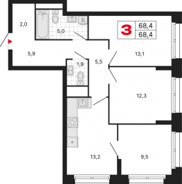 Продажа 3-комн квартиры в новостройке Москва г., Перовское ш., к. 1 Продажа 3-комн квартиры в новостройке Москва г., Перовское ш., к. 1