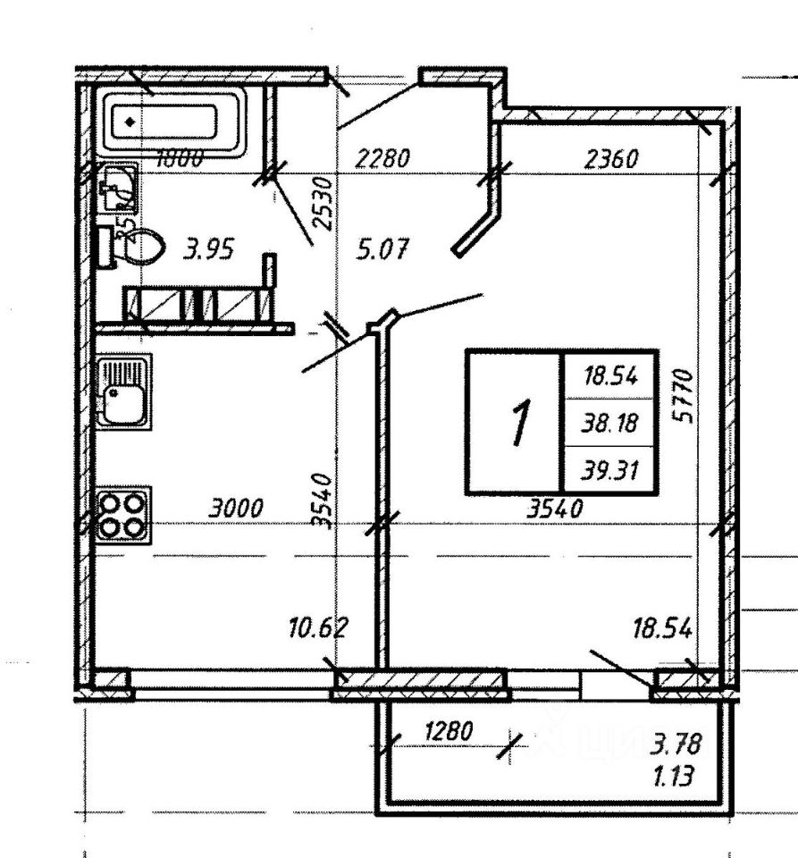 Продажа 1-комн квартиры на вторичном рынке д. Янино-2, улица Рябиновая, 8к1