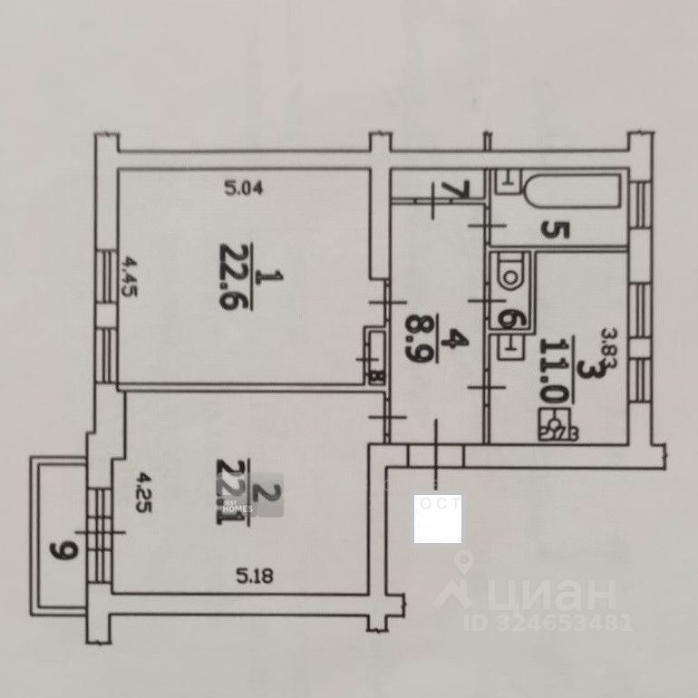 Продажа 2-комн квартиры на вторичном рынке Красногорск, Октябрьская улица, 7